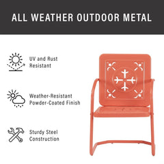 Crosley Azalea 3-piece Retro Outdoor Chair Set - KO10025