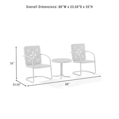 Crosley Azalea 3-piece Retro Outdoor Chair Set - KO10025