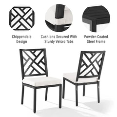 Crosley Locke 2pc Outdoor Dining Chair Set - KO60050MB-CR