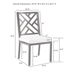 Crosley Locke 2pc Outdoor Dining Chair Set - KO60050MB-CR