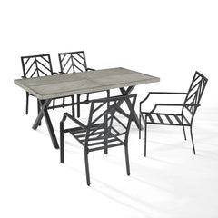Crosley Otto 2pc Outdoor Chair Set - CO6293MB-GY