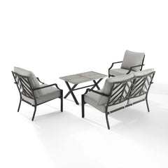 Crosley Otto 4pc Outdoor Loveseat Patio Furniture Set - KO60064MB-GY