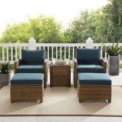 Crosley Bradenton 93 Inch 5pc Outdoor Wicker Armchair Set - KO70182WB
