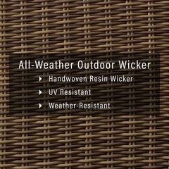 Crosley Bradenton 5pc Wicker Outdoor Chair Set W/ Fire Table - KO70206WB