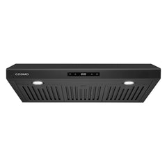 Cosmo Cosmo 30 in. Haven Collection 500 CFM Ducted Under Cabinet Range Hood, Touch Controls, LED Lights in Matte Black - COS-KS6U30-BK