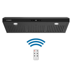 Cosmo Cosmo 36 in. Haven Collection 500 CFM Ducted Under Cabinet Range Hood, Touch Controls, LED Lights in Matte Black - COS-KS6U36-BK