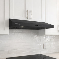 Cosmo Cosmo 36 in. Haven Collection 500 CFM Ducted Under Cabinet Range Hood, Touch Controls, LED Lights in Matte Black - COS-KS6U36-BK