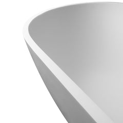 Altair Ryder 59" x 30" Solid Surface Soaking Bathtub with Integrated Overflow - 53360-BAT