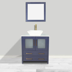 Vanity Art 30" Single Sink Vanity – White Ceramic Vanity Top with Single Basin Vanity Top in White Ceramic - CVC30