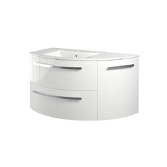 LaToscana Ameno 38" Curved Tekorlux Vanity Top with Left Integrated Basin - LV141-SX