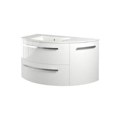 LaToscana Ameno 38" Curved Tekorlux Vanity Top with Left Integrated Basin - LV141-SX