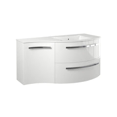 LaToscana Ameno 43" Curved Tekorlux Vanity Top with Right Integrated Basin - LV121-DX