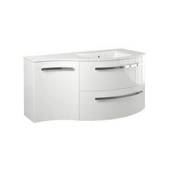 LaToscana Ameno 43" Curved Tekorlux Vanity Top with Right Integrated Basin - LV121-DX
