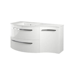 LaToscana Ameno 43" Curved Tekorlux Vanity Top with Left Integrated Basin - LV121-SX