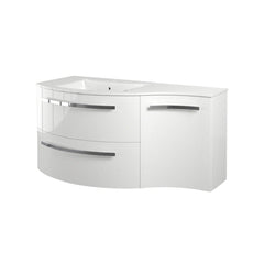 LaToscana Ameno 43" Curved Tekorlux Vanity Top with Left Integrated Basin - LV121-SX