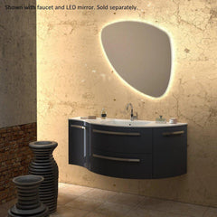 LaToscana Ameno Left Concave Vanity Side Cabinet - AMB018-SX