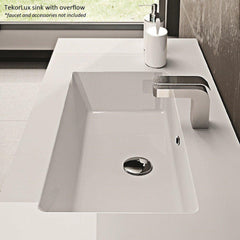 LaToscana Ameno 52" Curved Tekorlux Vanity Top with Right Integrated Basin - LV144-DX