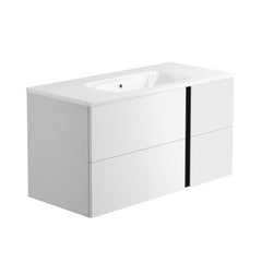 LaToscana Vertical 39" Wall Mounted Vanity Kit Glossy White - VEL7630OPT1W