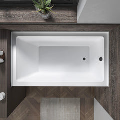 Vanity Art 48"x 32" Acrylic Soaking Bathtub with Overflow and Drain Right - B3011-RIGHT