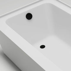 Vanity Art 60"x 30" Pure White Alcove Soaking Tub with Overflow and Drain - B3022-Left