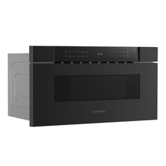 Cosmo 30 in. Haven Collection 1.2 cu. ft. Built-in Microwave Drawer, Presets, Touch Controls, Defrosting Rack, Matte Black - COS-MWD3012NHBK