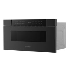 Cosmo 30 in. Haven Collection 1.2 cu. ft. Built-in Microwave Drawer, Presets, Touch Controls, Defrosting Rack, Matte Black - COS-MWD3012NHBK