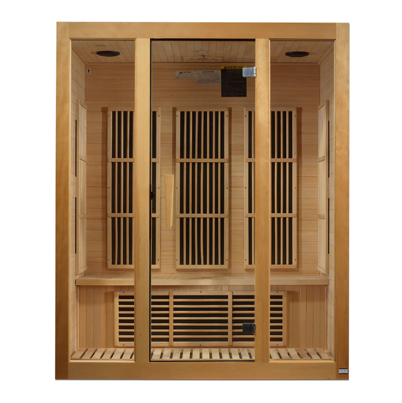 Maxxus Bellevue 3-Person Near Zero EMF (Under 2MG) FAR Infrared Sauna (Canadian Hemlock) - MX-J306-01-ZF