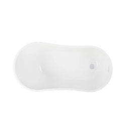 Vanity Art 55" x 28" Freestanding Acrylic Soaking Tub - B531