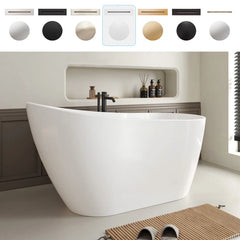 Vanity Art 55" x 28" Freestanding Acrylic Soaking Tub - B531