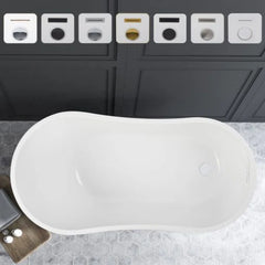 Vanity Art 55" x 28" Freestanding Acrylic Soaking Tub - B531