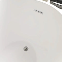Vanity Art 55" x 28" Freestanding Acrylic Soaking Tub - B531