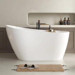 Vanity Art 55" x 28" Freestanding Acrylic Soaking Tub - B531