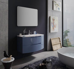LaToscana Oasi 38" Wall Mounted Vanity Cabinet with 2 Curved Drawers - OAL036