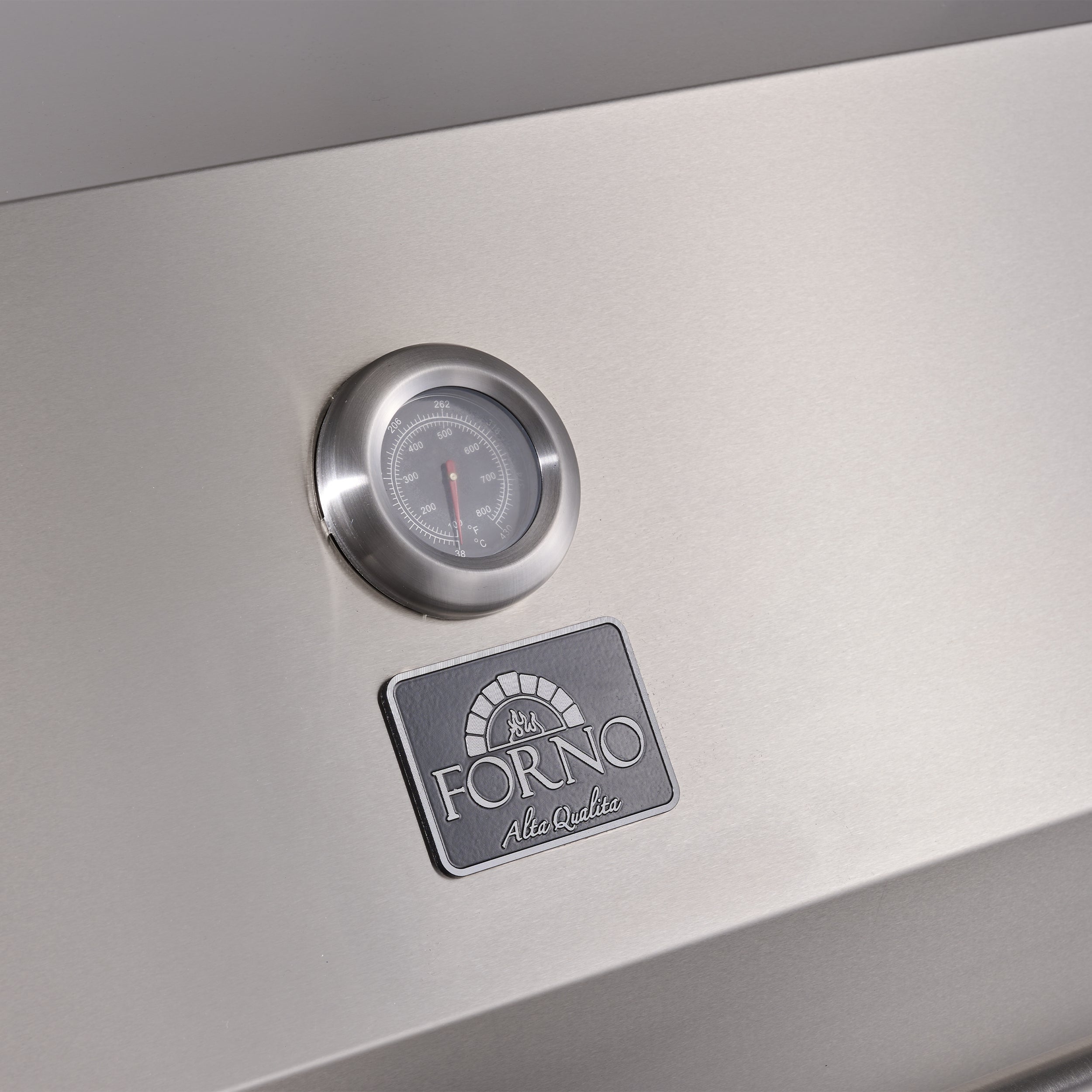 Forno Rimini Outdoor Kitchen 30" BBQ 62,600 BTU, 3 Burners with Sear & Rotisserie, 2.4 cu.ft. Beverage Center, Stainless Steel Sink, Black Cabinets & Gray Sintered Stone Countertop - FODKT2544BLK