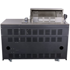 Forno Rimini Outdoor Kitchen 30" BBQ 62,600 BTU, 3 Burners with Sear & Rotisserie, 2.4 cu.ft. Beverage Center, Stainless Steel Sink, Black Cabinets & Gray Sintered Stone Countertop - FODKT2544BLK