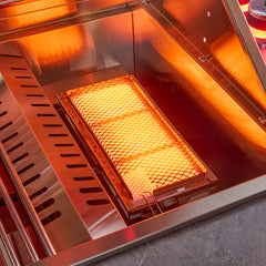 Forno Rimini Outdoor Kitchen 30" BBQ 62,600 BTU, 3 Burners with Sear & Rotisserie, 2.4 cu.ft. Beverage Center, Stainless Steel Sink, Black Cabinets & Gray Sintered Stone Countertop - FODKT2544BLK