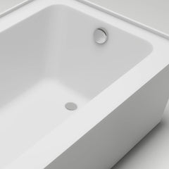 Vanity Art 60"x 30" Pure White Alcove Soaking Tub with Overflow and Drain - B3022-Right