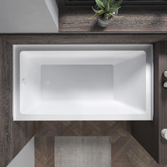 Vanity Art 48"x 32" Acrylic Soaking Bathtub with Overflow and Drain Left - B3011-LEFT