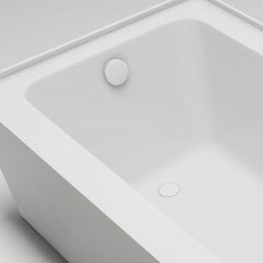 Vanity Art 60"x 30" Pure White Alcove Soaking Tub with Overflow and Drain - B3022-Left
