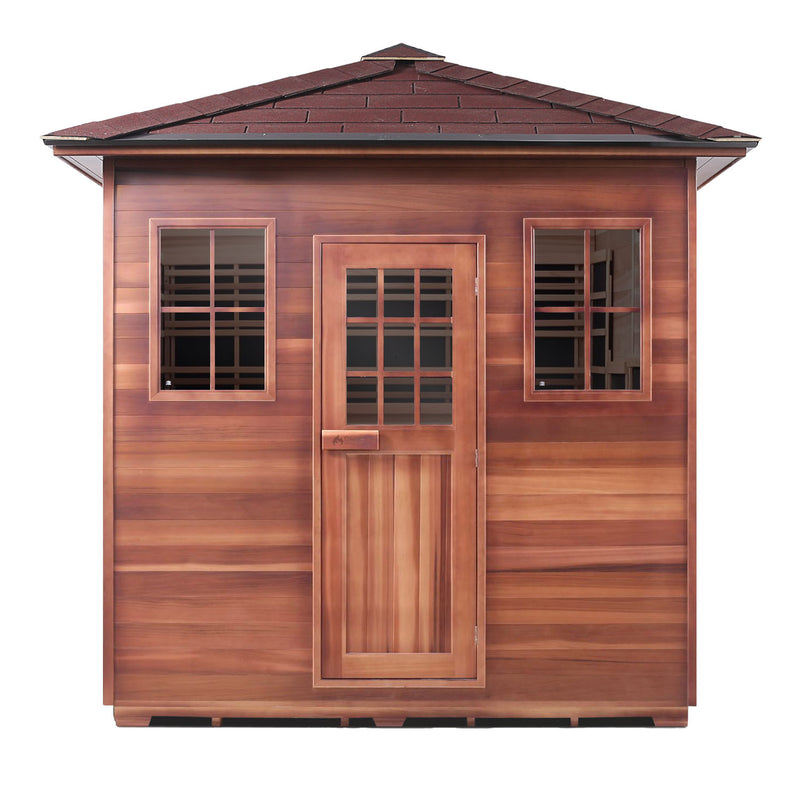 Enlighten Outdoor Infrared/Traditional Sauna - SAPPHIRE 8 Peak