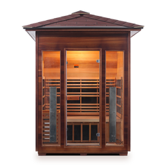 Enlighten Diamond 3 Peak Outdoor Infrared/Traditional Sauna - H-17377