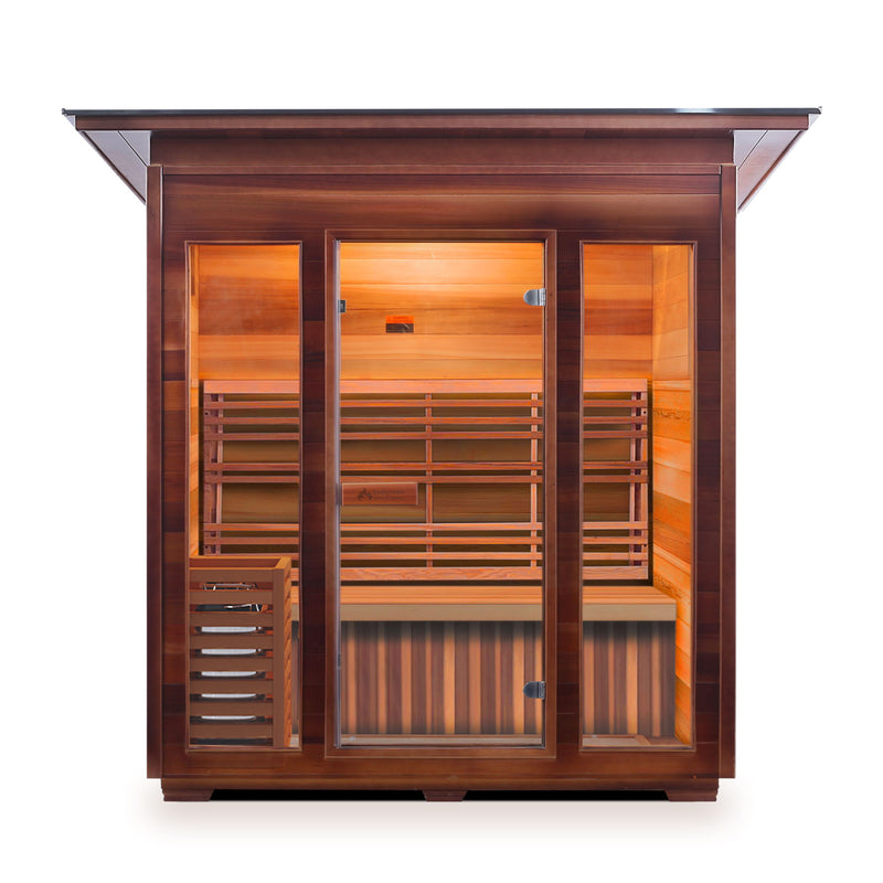 Enlighten Outdoor Dry Traditional Sauna - SunRise 4 Slope