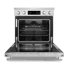 Cosmo 30 in. Stellar Collection 4.8 cu. ft. Electric Range, 4 Burner Ceramic Glass Cooktop, Convection Oven, Stainless Steel - COS-RES304SS