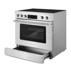 Cosmo 36 in. Stellar Collection 6.1 cu. ft. Electric Range, 5 Burner Ceramic Glass Cooktop, Convection Oven, Stainless Steel - COS-RES365SS