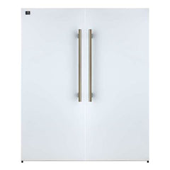 Forno Maderno 2-28-Inch Wide Convertible Refrigerator/Freezer in White, Decorative Trim, 27.2 cu.ft, 84-Inch High, ENERGY STAR Certified - FFFFD1722-60SG-WHT