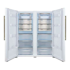 Forno Maderno 2-28-Inch Wide Convertible Refrigerator/Freezer in White, Decorative Trim, 27.2 cu.ft, 84-Inch High, ENERGY STAR Certified - FFFFD1722-60SG-WHT