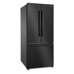 Cosmo 30 in. Vista Collection 17.5 cu. ft. Counter Depth 3-Door French Door Refrigerator, Freezer Drawer, Handles, Matte Black - COS-RFFV183GHBK