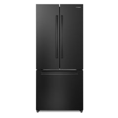 Cosmo 30 in. Vista Collection 17.5 cu. ft. Counter Depth 3-Door French Door Refrigerator, Freezer Drawer, Handles, Matte Black - COS-RFFV183GHBK