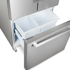 Cosmo Cosmo 30 in. 17.5 cu. ft. Counter Depth 3-Door French Door Refrigerator with Freezer Drawer in Fingerprint Resistant Stainless Steel - COS-RFFV183GHS
