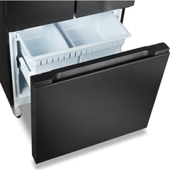 Cosmo 30 in. Vista Collection 17.5 cu. ft. Counter Depth 3-Door French Door Refrigerator, Freezer Drawer, Matte Black - COS-RFFV183RBK